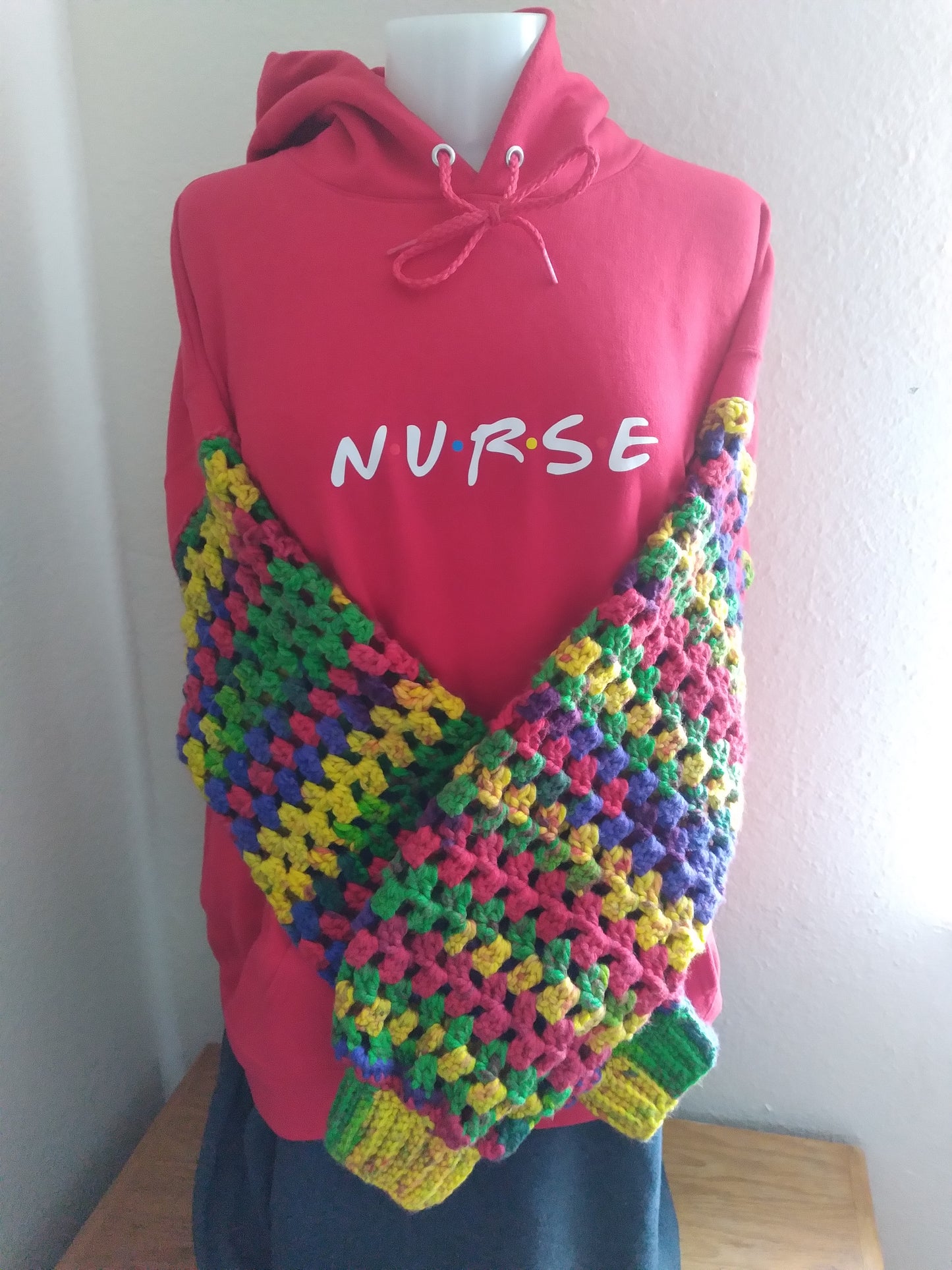 Sweatshirt with Crochet Sleeves